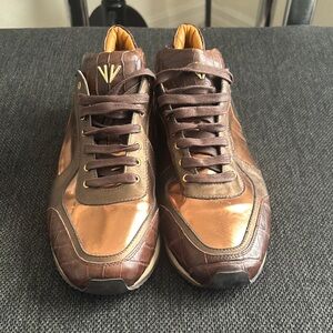 Men's Brown and Bronze Sneakers